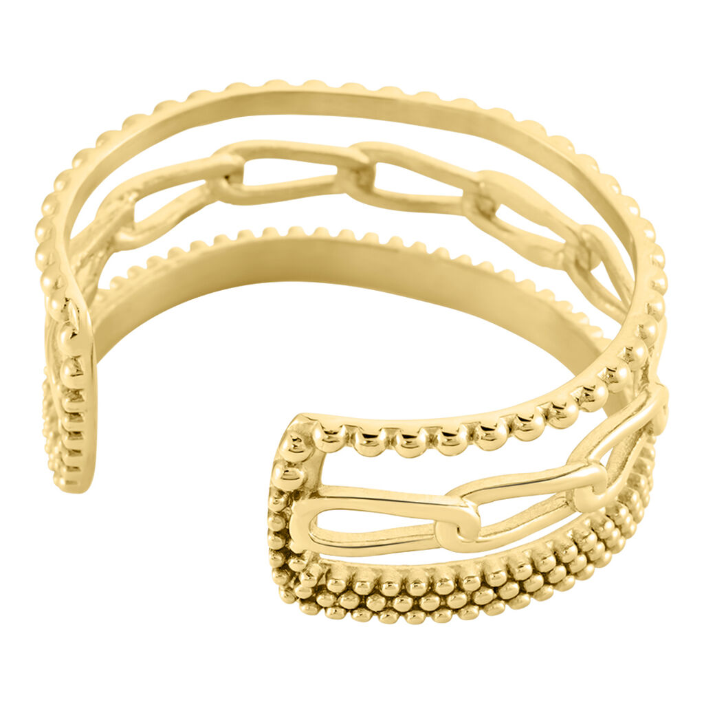 Bracelet Manchette Elain Acier Jaune - Bracelets manchettes Femme | Histoire d’Or