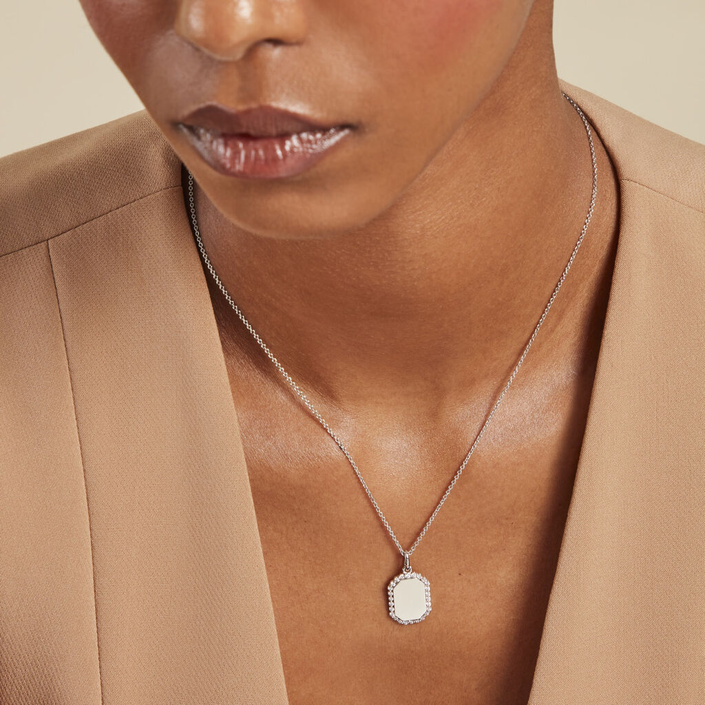 Collier Declaration Argent Blanc Oxyde De Zirconium - Colliers Femme | Histoire d’Or