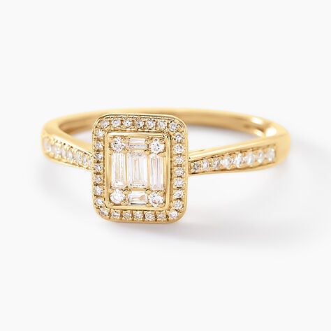 Bague 1986 Or Jaune Diamant - Bagues avec pierre Femme | Histoire d&rsquo;Or