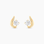 Boucles D'oreilles Puces Sevde Or Jaune Oxyde De Zirconium - Clous d'oreilles Femme | Histoire d&rsquo;Or