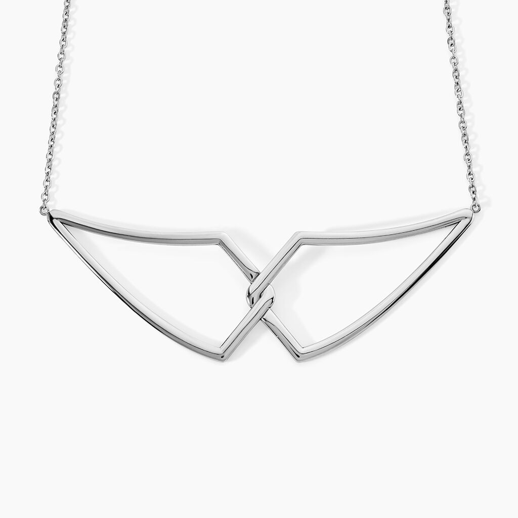 Collier Sautoir Adelind Acier Blanc - Sautoirs Femme | Histoire d&rsquo;Or