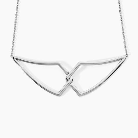 Collier Sautoir Adelind Acier Blanc - Sautoirs Femme | Histoire d&rsquo;Or
