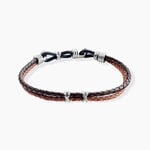 Bracelet Jourdan Colibri Acier Marron - Bracelets Homme | Histoire d&rsquo;Or