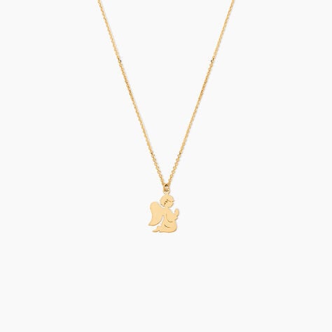 Collier Hallie Ange A Genoux Or Jaune - Colliers Bapt&ecirc;me Enfant | Histoire d&rsquo;Or