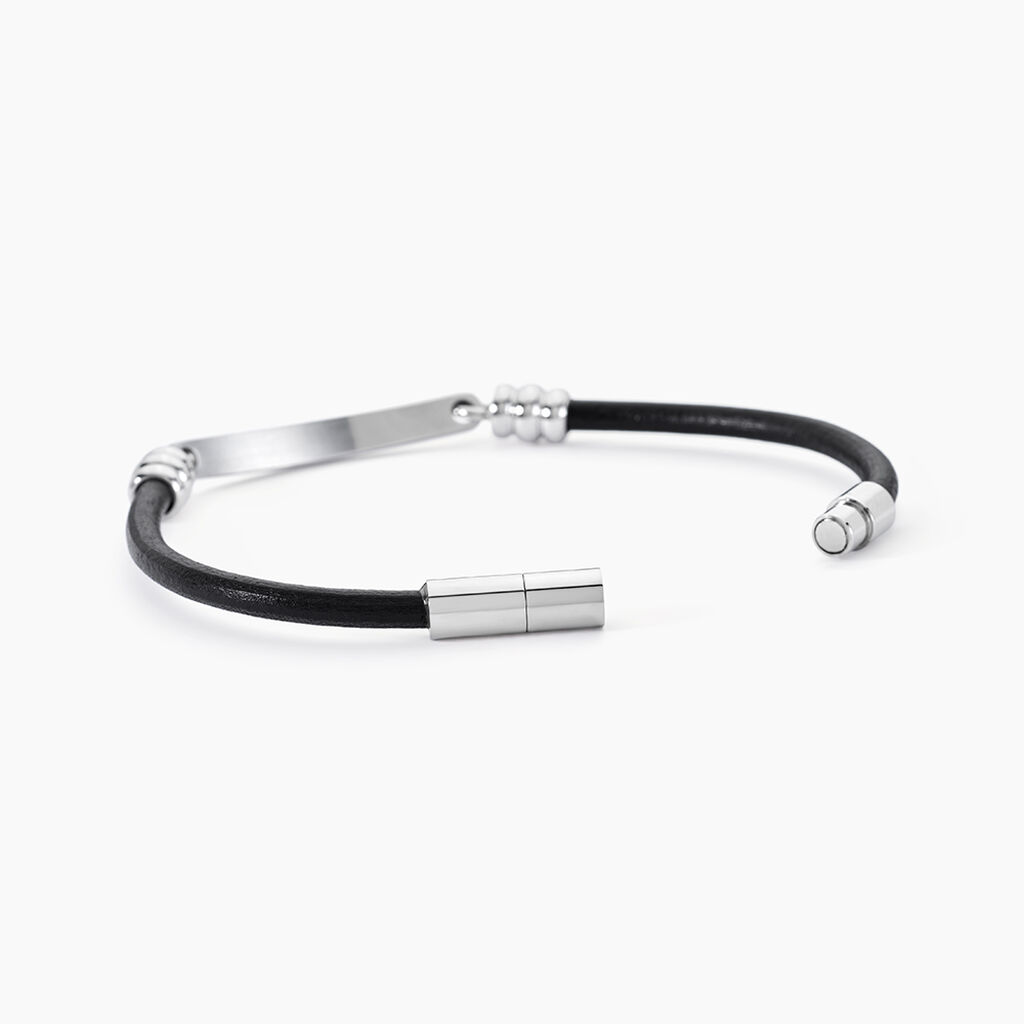 Bracelet Acier Blanc Gaspard - Bracelets Cuir Homme | Histoire d&rsquo;Or