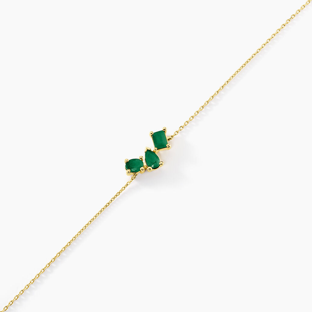 Bracelet Quincey Or Jaune Emeraude - Bracelets Femme | Histoire d’Or