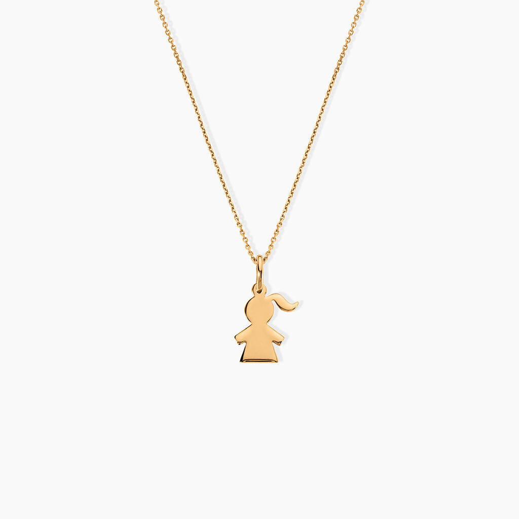 Pendentif Kids Plaque Or Dor&eacute; - Pendentifs Femme | Histoire d&rsquo;Or