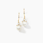 Boucles D'oreilles Pendantes Taissia Or Jaune Perle De Culture - Boucles d'oreilles pendantes Femme | Histoire d&rsquo;Or