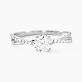 Bague Dana Or Blanc Oxyde De Zirconium - Bagues solitaires Femme | Histoire d’Or