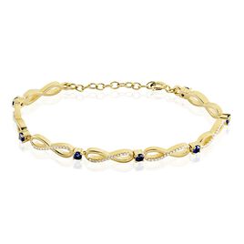 Bracelet Plaqué Or Kelian Oxydes De Zirconium Et Pierres Bleues - Bracelets Infini Femme | Histoire d’Or