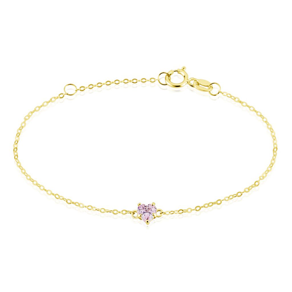 Bracelet Or Jaune Avaya Oxyde De Zirconium