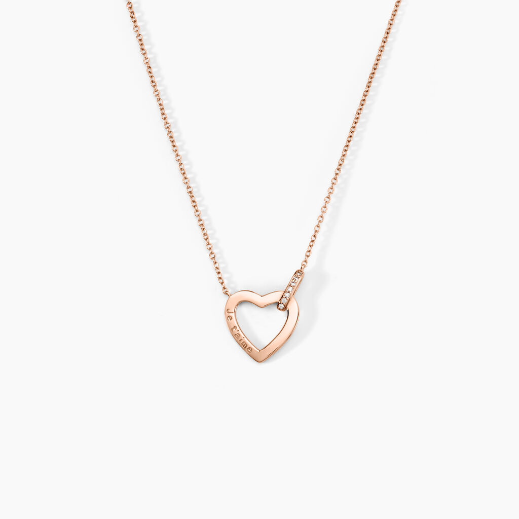Collier Elanda Argent Rose Oxyde De Zirconium - F&ecirc;te des m&egrave;res Femme | Histoire d&rsquo;Or