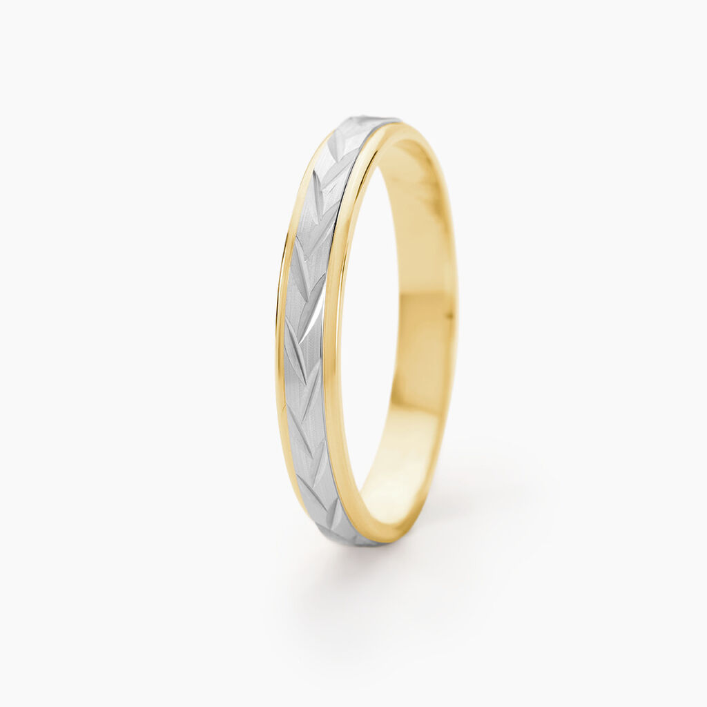 Alliance Effet Epi Mat Or Bicolore - Alliances Unisex | Histoire d&rsquo;Or