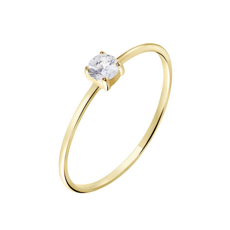 Solitaire Or Jaune Philys Oxyde De Zirconium - Bagues solitaires Femme | Histoire d’Or