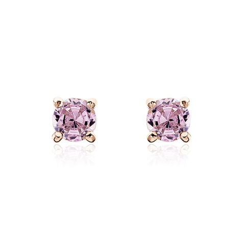 Boucles D'oreilles Puces Rio Santa Teresa Argent Rose Oxyde - Boucles d'oreilles fantaisie Femme | Histoire d’Or