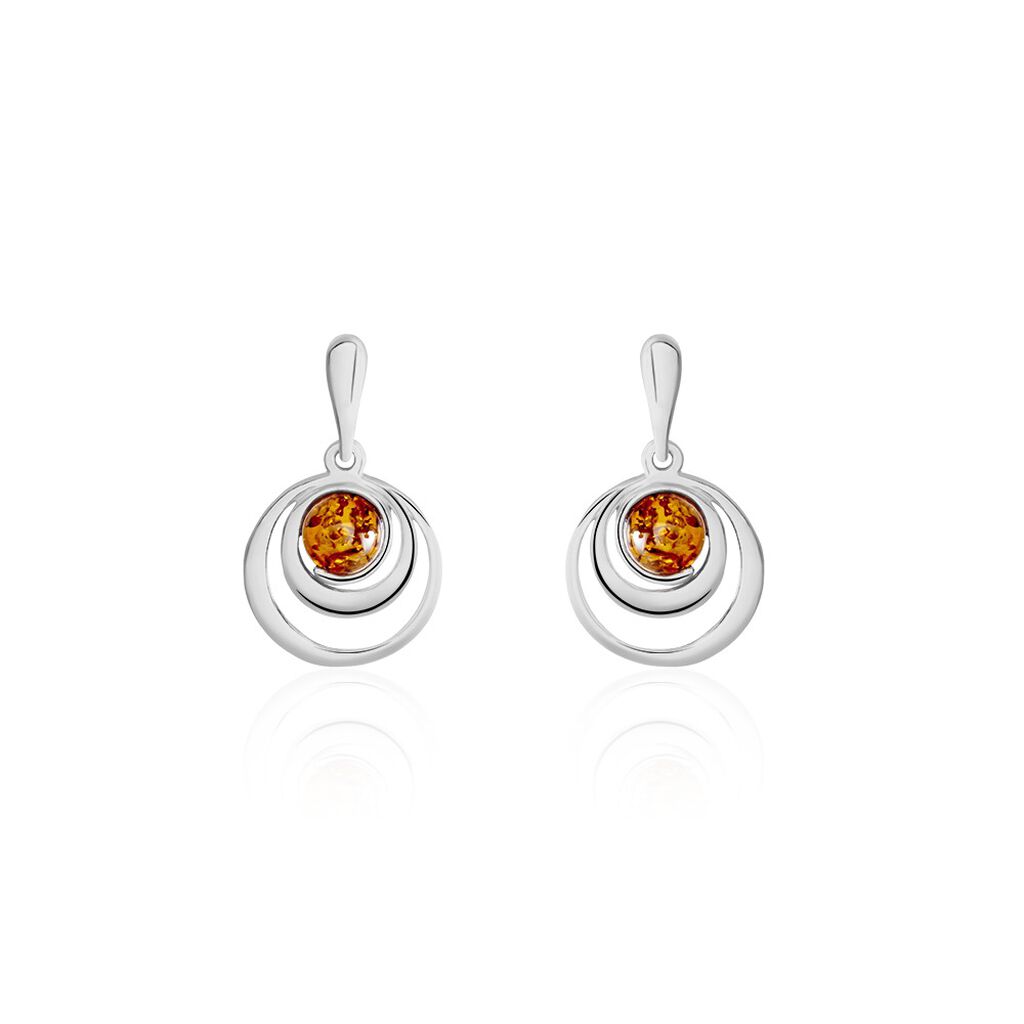Boucles D'oreilles Argent Blanc Alanna Ambres - Boucles d'oreilles fantaisie Femme | Histoire d’Or