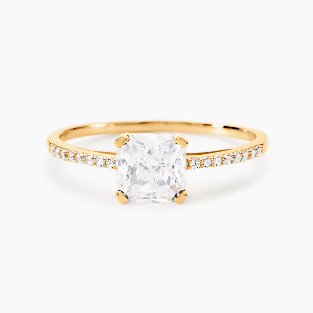 Bague Solitaire Or Jaune Beline Oxyde De Zirconium - Bagues solitaires Femme | Histoire d&rsquo;Or