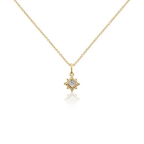 Collier Bobbie Plaqué Or Jaune Oxyde De Zirconium - Colliers Femme | Histoire d’Or