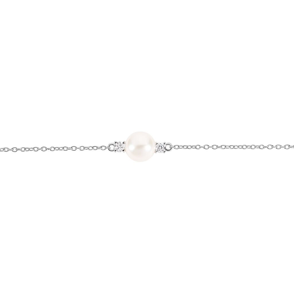 Bracelet Sari Argent Blanc Perle De Culture Et Oxyde De Zirconium - Bracelets Femme | Histoire d’Or