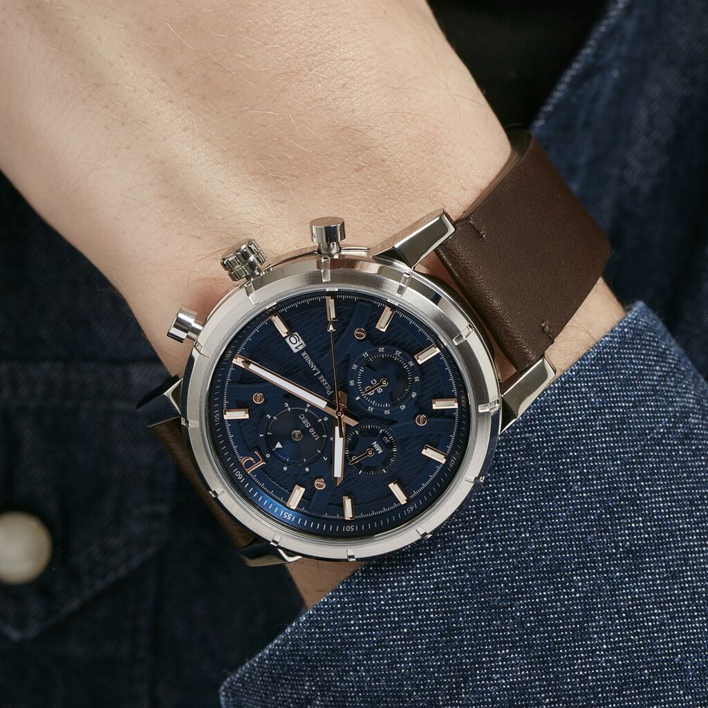 Montre Pierre Lannier Criterium Bleu - Montres Homme | Histoire d’Or