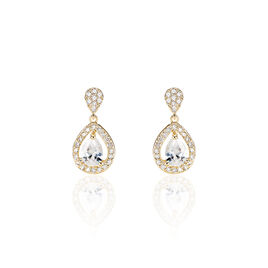 Boucles D'oreilles Pendantes Brigita Plaqué Or Jaune Oxyde - Boucles d'oreilles fantaisie Femme | Histoire d’Or