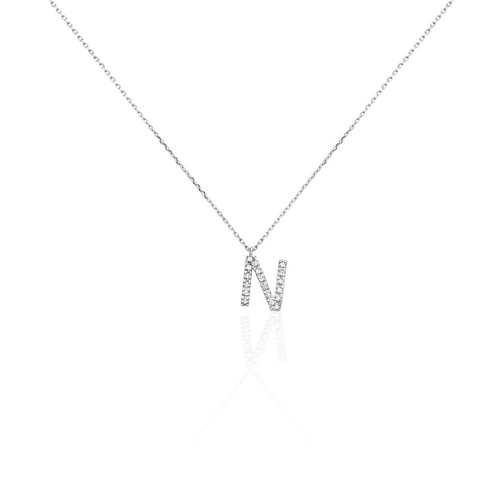 Collier Oran Or Blanc Diamant