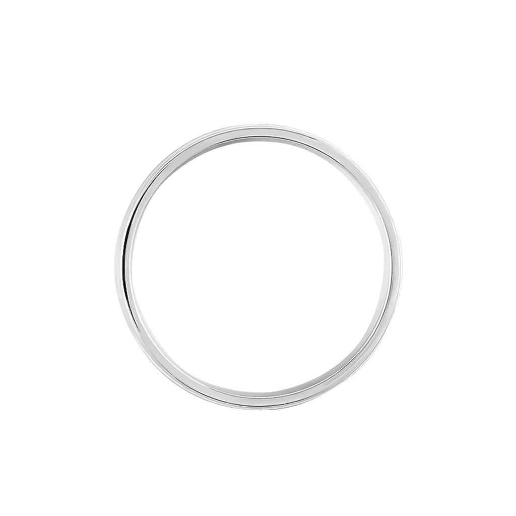 Alliance Mat Et Brillant Ruban Plat Palladium Blanc - Alliances Homme | Histoire d’Or