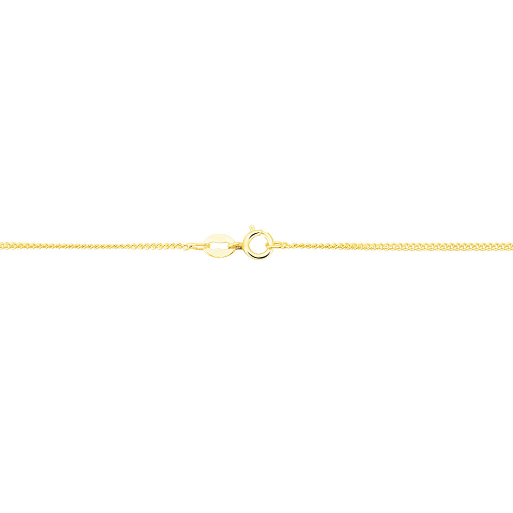 Chaîne Ixia Maille Gourmette Diamantee Or Jaune - Chaines Femme | Histoire d’Or