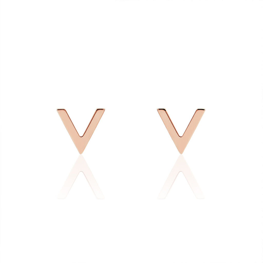 Boucles D'oreilles Puces Celene Or Rose - Clous d'oreilles Femme | Histoire d’Or