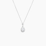 Collier Or Blanc Uxellus Oxyde De Zirconium - Colliers Femme | Histoire d&rsquo;Or