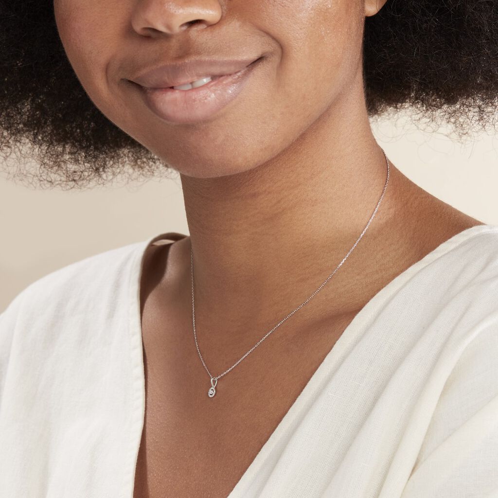 Collier Domitia Or Blanc Diamant - Colliers Femme | Histoire d’Or