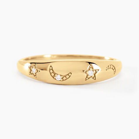 Bague Stellar Or Jaune Oxyde De Zirconium - Bagues avec pierre Femme | Histoire d’Or