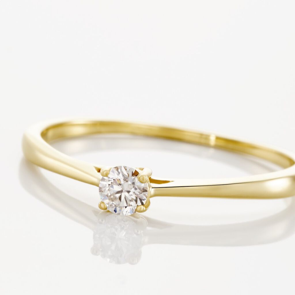 Bague Solitaire One Or Jaune Diamant - Bagues solitaires Femme | Histoire d&rsquo;Or