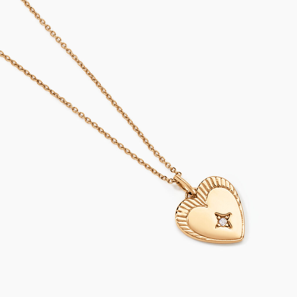 Collier Manea Plaque Or Jaune Oxyde De Zirconium - Colliers Femme | Histoire d’Or