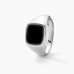 Chevali&egrave;re Renelia Argent Blanc Blanc Onyx - Bagues solitaires Femme | Histoire d&rsquo;Or