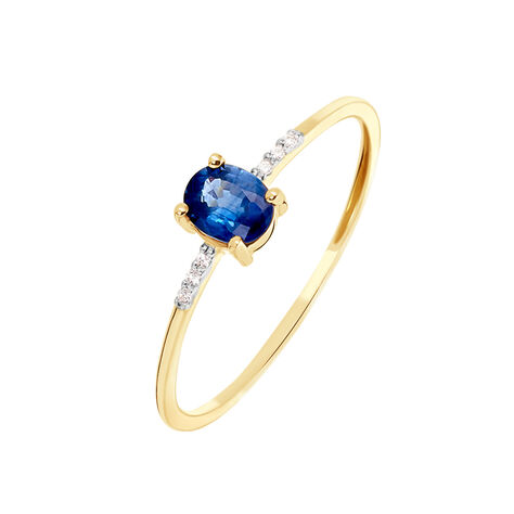 Bague Jehane Or Jaune Saphir Et Diamant - Bagues solitaires Femme | Histoire d’Or