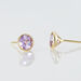 Boucles D'oreilles Puces Parmeclos Or Jaune Amethyste - Clous d'oreilles Femme | Histoire d’Or