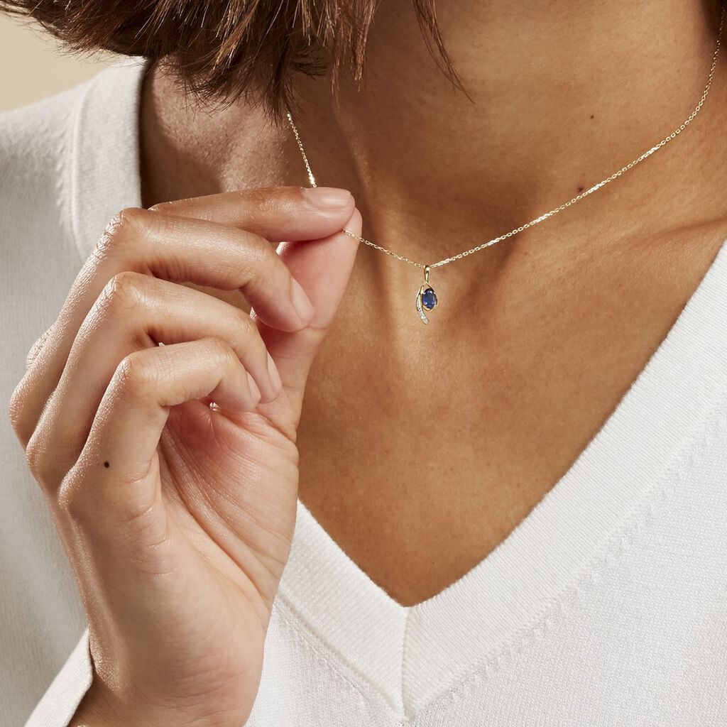 Collier Emotion Or Jaune Saphir Diamant - Colliers Femme | Histoire d’Or
