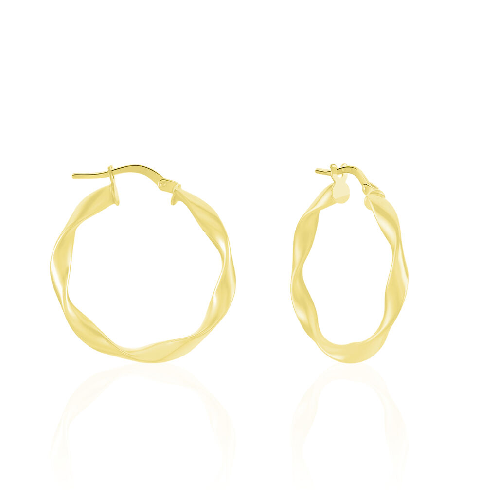 Créoles Falbala Or Jaune - Boucles d'oreilles créoles Femme | Histoire d’Or