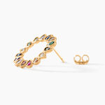 Boucles D'oreilles Pendantes Plaqu&eacute; Or Jaune Ethem Pierres - Boucles d'oreilles pendantes Femme | Histoire d&rsquo;Or