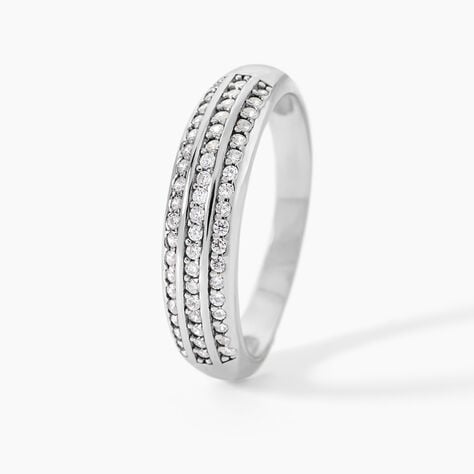 Bague Nataelle Argent Blanc Oxyde De Zirconium - Bagues avec pierre Femme | Histoire d&rsquo;Or