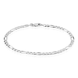 Bracelet Vivian Maille Alternee 1/3 Argent Blanc - Bracelets chaîne Homme | Histoire d’Or