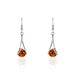 Boucles D'oreilles Pendantes Argent Blanc Simona Ambre - Boucles d'oreilles fantaisie Femme | Histoire d’Or