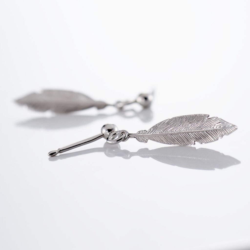 Boucles D'oreilles Pendantes Euriell Argent Blanc - Boucles d'oreilles fantaisie Femme | Histoire d’Or