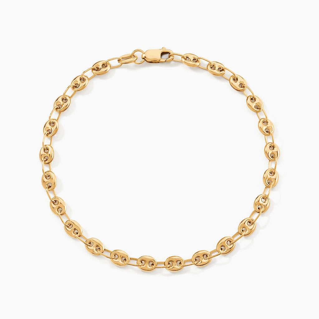 Bracelet Dami Maille Grain De Cafe Or Jaune - Bracelets chaîne Femme | Histoire d’Or