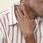 Bague John Acier Bicolore Plaque Or Jaune - Bagues fantaisie Homme | Histoire d&rsquo;Or