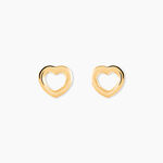 Boucles D'oreilles Puces Anne-maudae Coeurs Or Jaune - Clous d'oreilles Femme | Histoire d&rsquo;Or