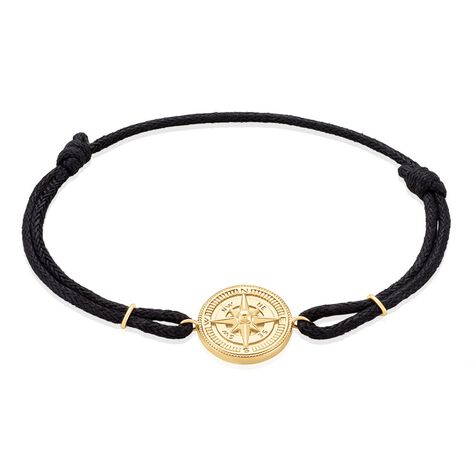 Bracelet Alfeo Plaque Or Doré - Bracelets cordon Homme | Histoire d’Or