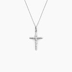 Pendentif Damian Croix Or Blanc - Pendentifs Bapt&ecirc;me Famille | Histoire d&rsquo;Or