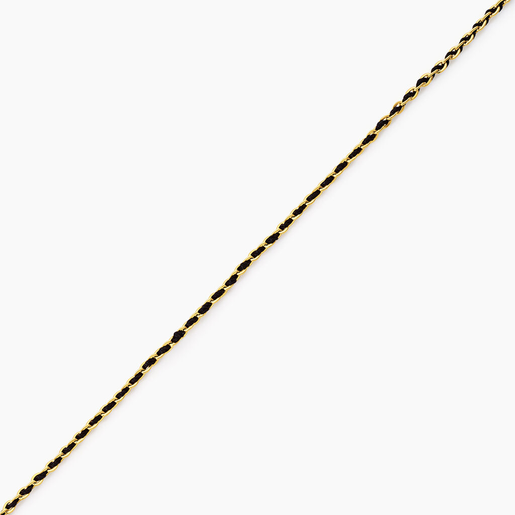 Bracelet Nelli Acier Jaune - Bracelets cordon Femme | Histoire d&rsquo;Or